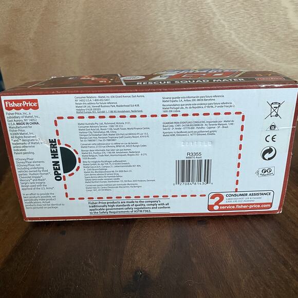 New Disney Pixar Cars Toon Rescue Tow Mater Fisher Price Shake N Go Truck Toy - Picture 6 of 6